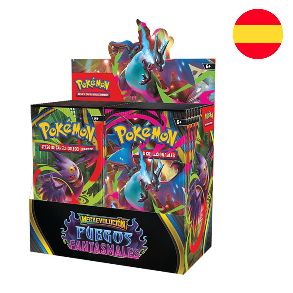 Jeu de cartes à collectionner Pokémon Flammes Fantasmagoriques (version espagnole) - Boosters assortis