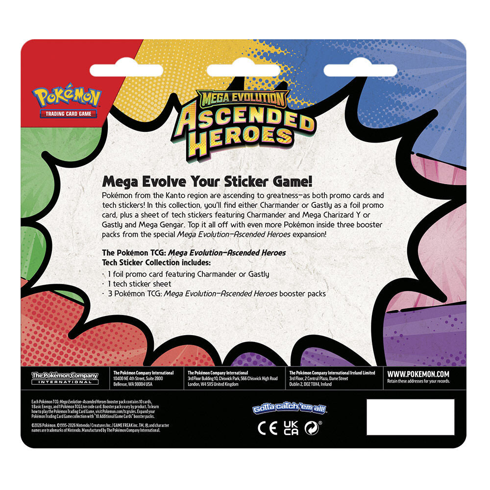 English Pokemon Q1 Tech Sticker Ascended Heroes Trading Card game assorted