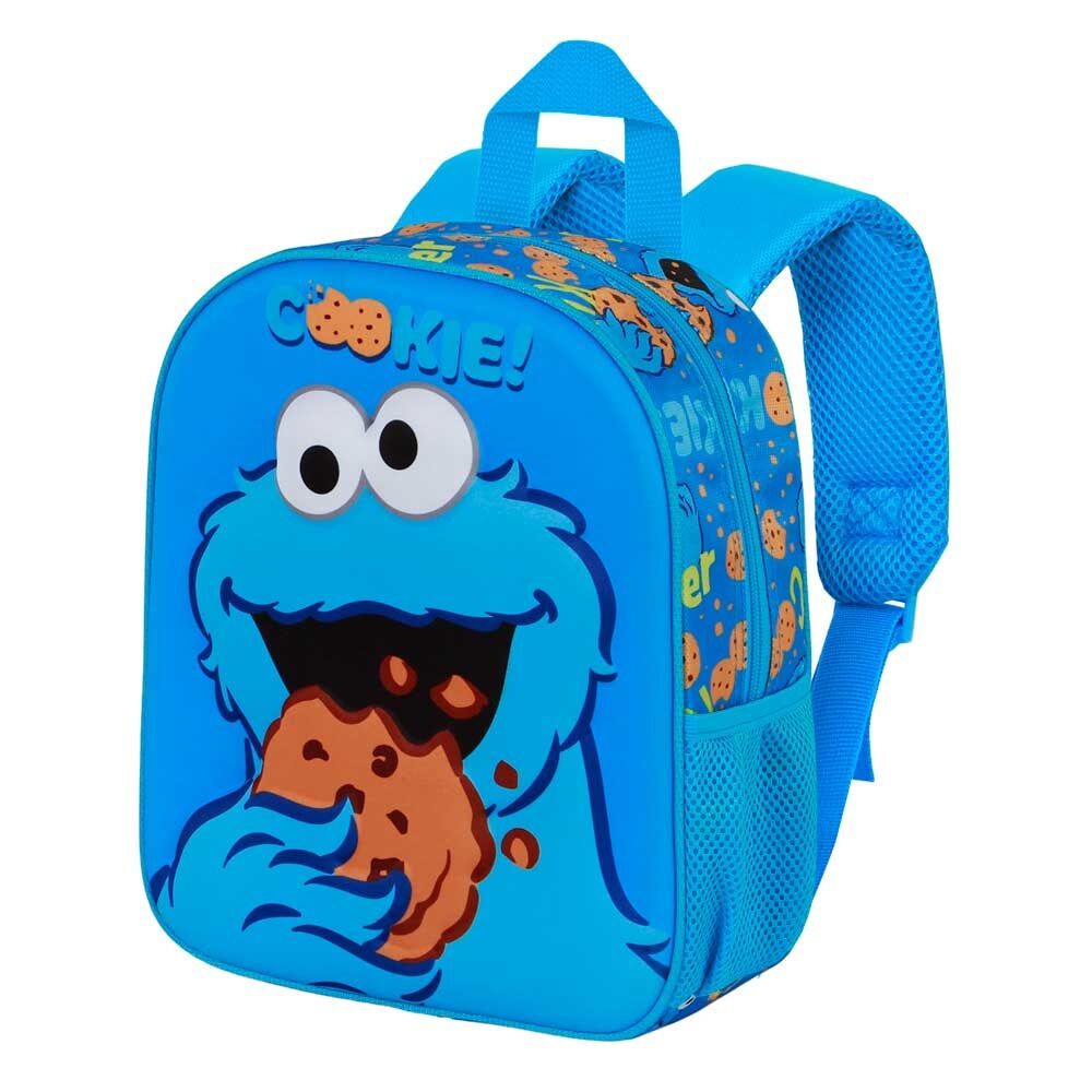 Sac à dos 3D Cookie Monster de Sesame Street, 30 cm