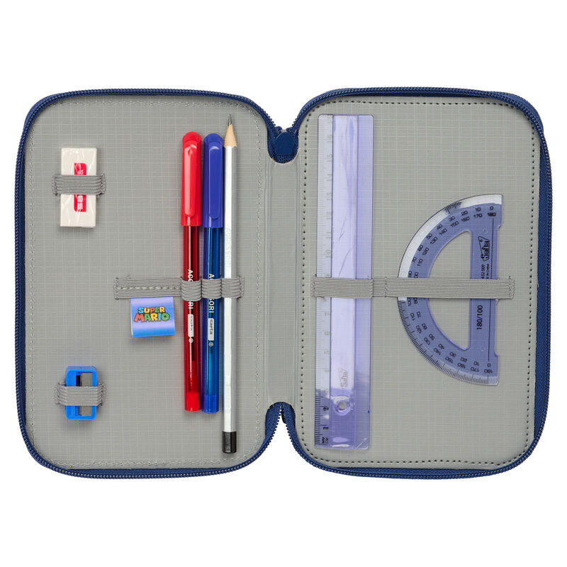 Trousse triple Super Mario Bros Mamma Mia 37 pièces