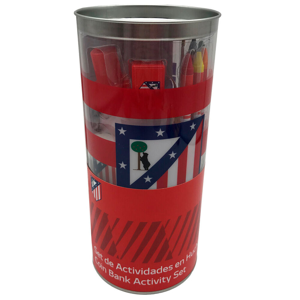 Coffret d'activités de tirelire Atlético de Madrid 38 pièces