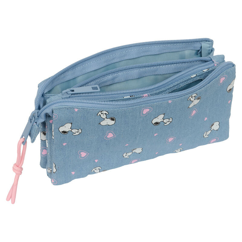 Peanuts Snoopy triple pencil case