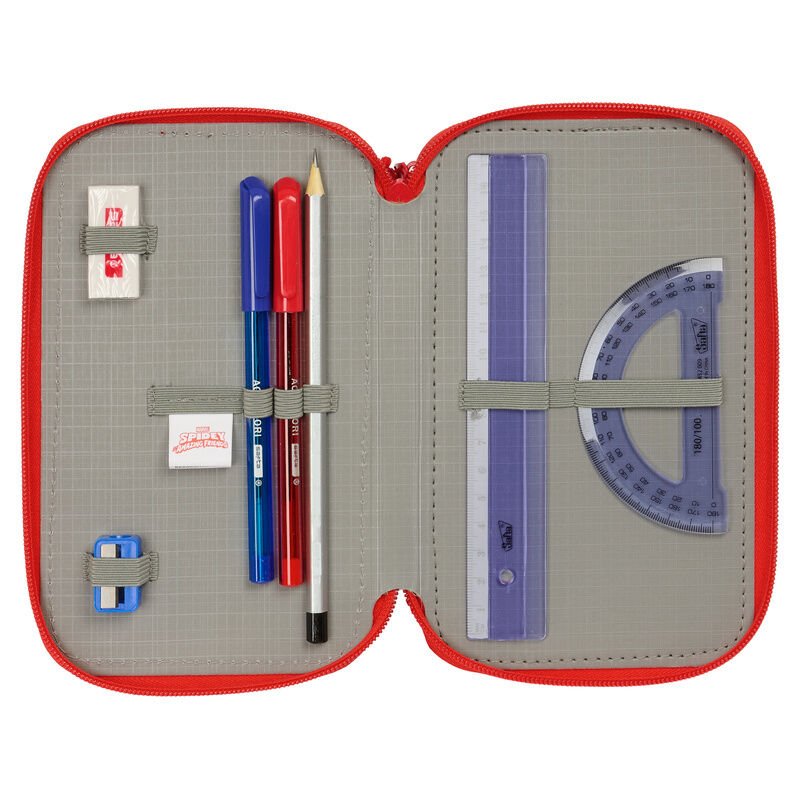 Marvel Spidey triple pencil case 37pcs - Nerdscape