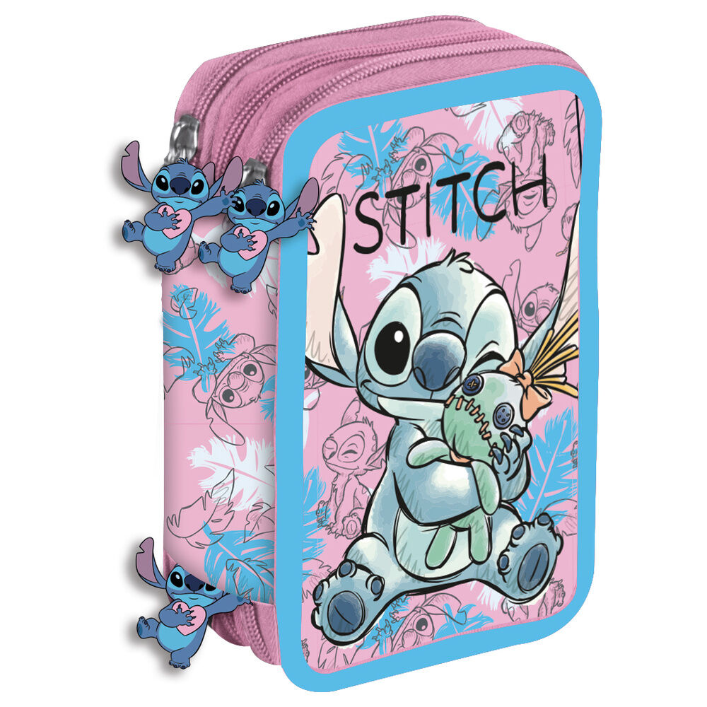 Disney Stitch Doll triple pencil case