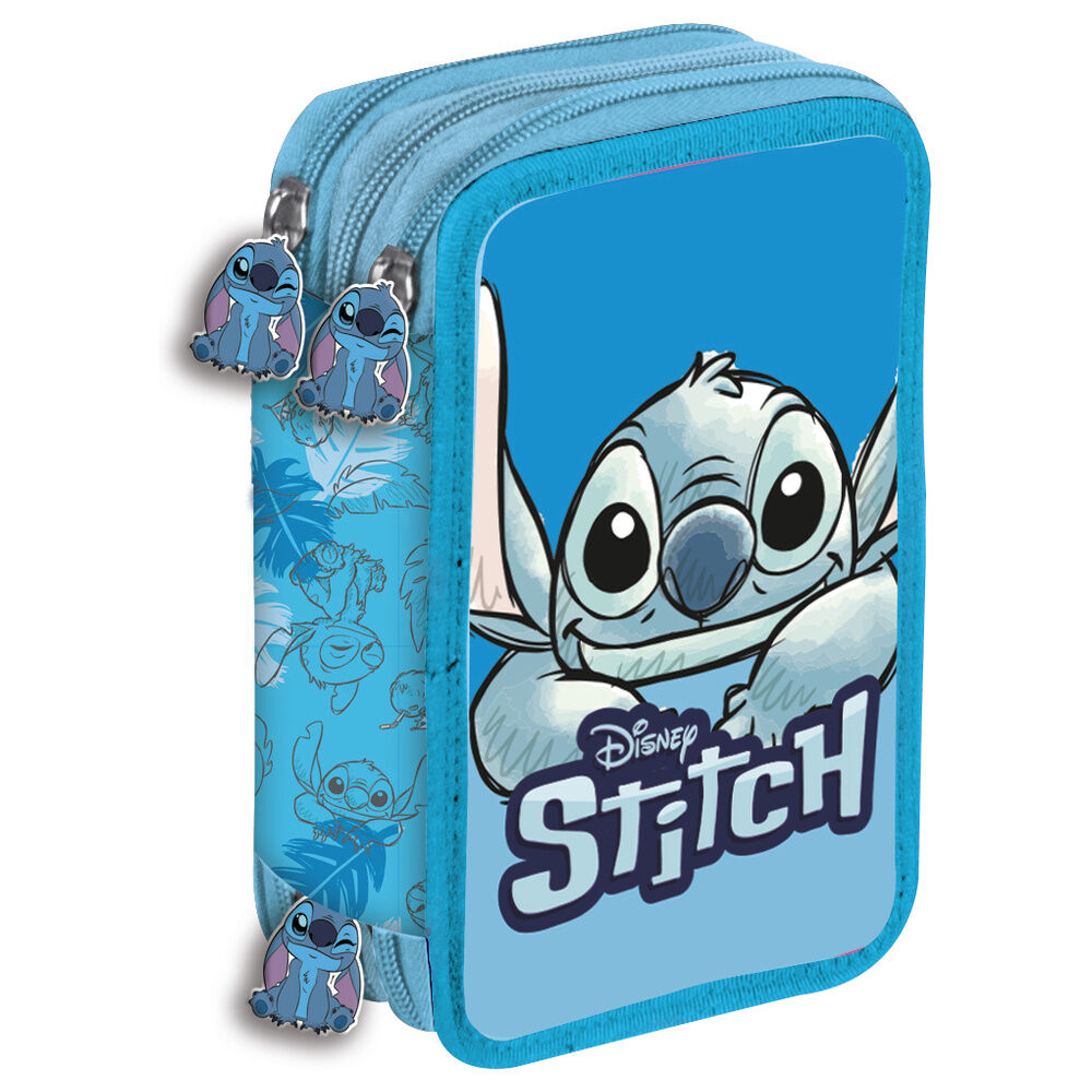 Disney Stitch Smile triple pencil case