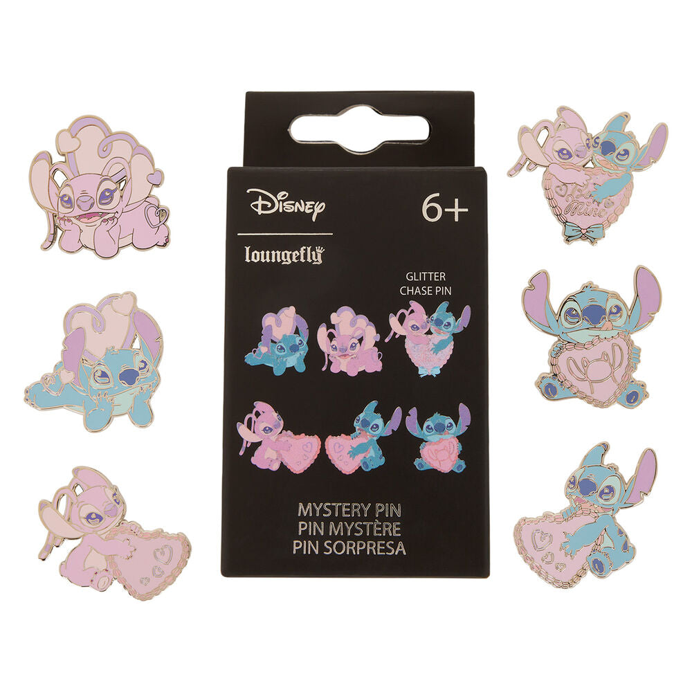 Loungefly Disney Stitch & Angel Mystery Blind Box Enamel Pin assorted