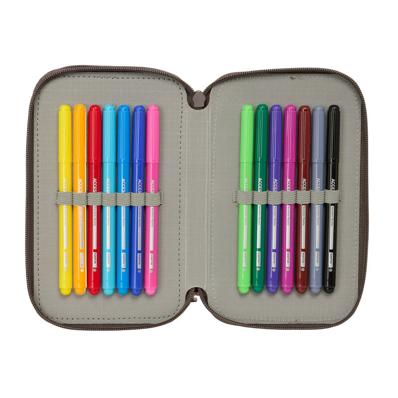 Trousse à crayons triple Jurassic World 37 pièces