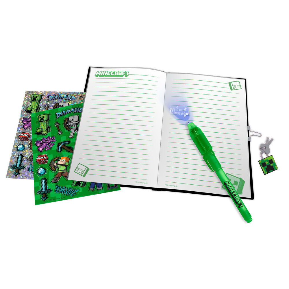 Journal Minecraft + Stylo magique