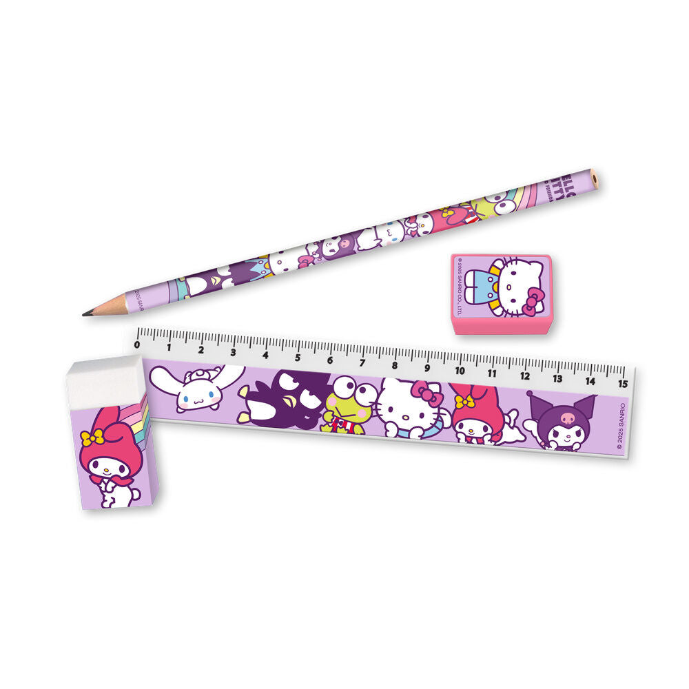 Hello Kitty and Friends pencil case stationery set
