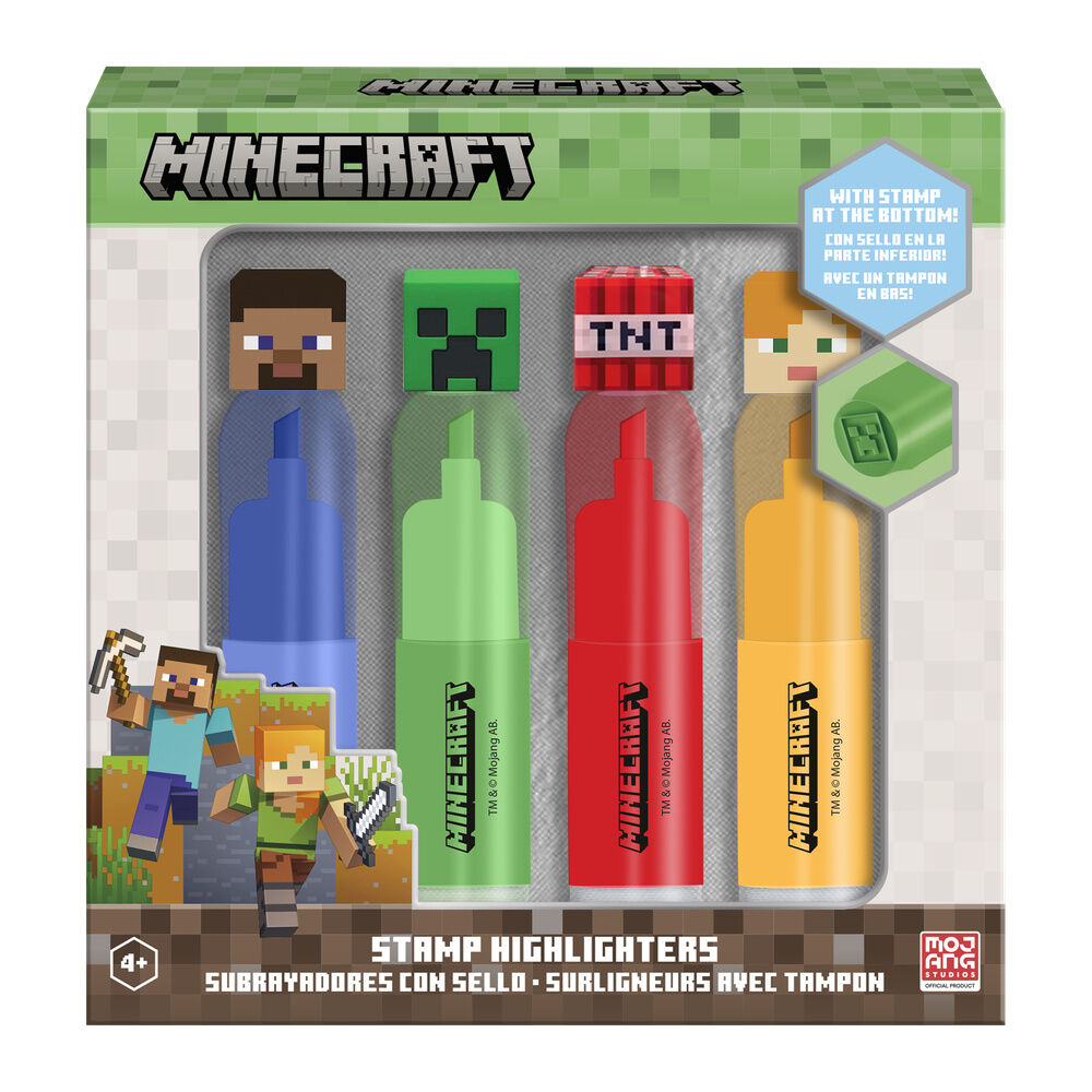 Pack Minecraft avec 4 surligneurs à tampon