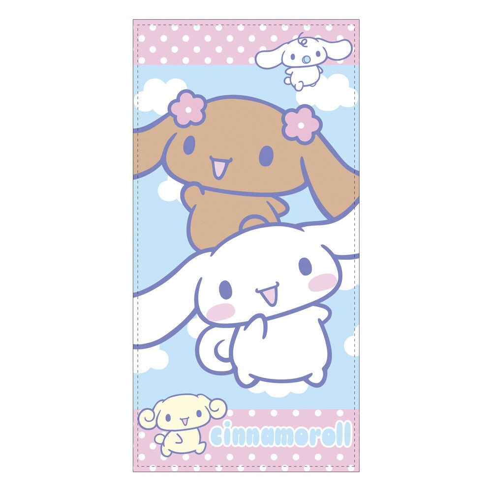 Hello Kitty Cinnamoroll microfibre beach towel
