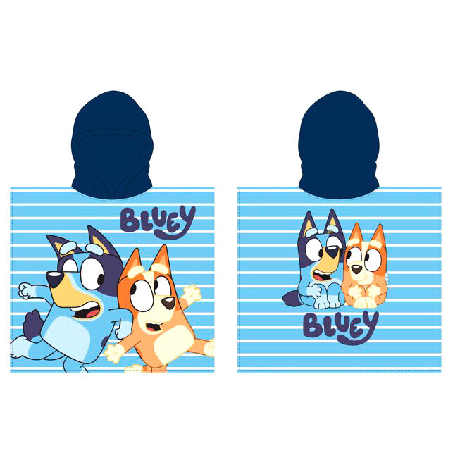 Bluey microfibre poncho towel