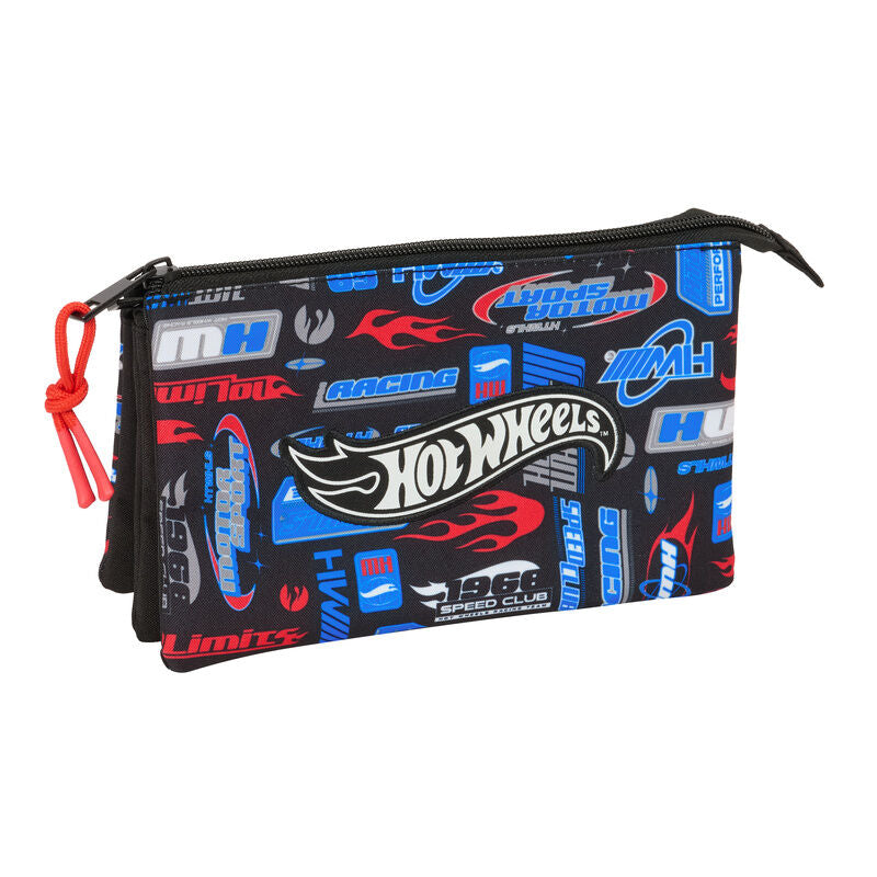 Hot Wheels triple pencil case
