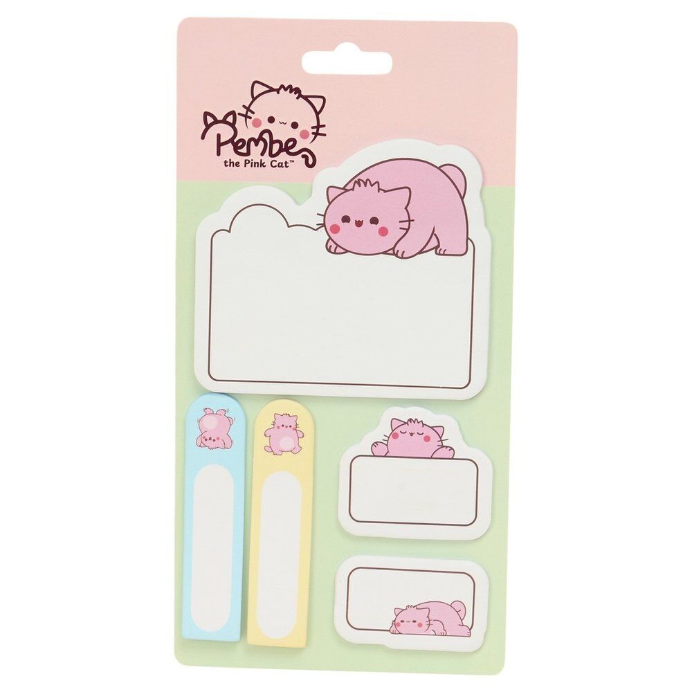 Pembe The Pink Cat post-its blister