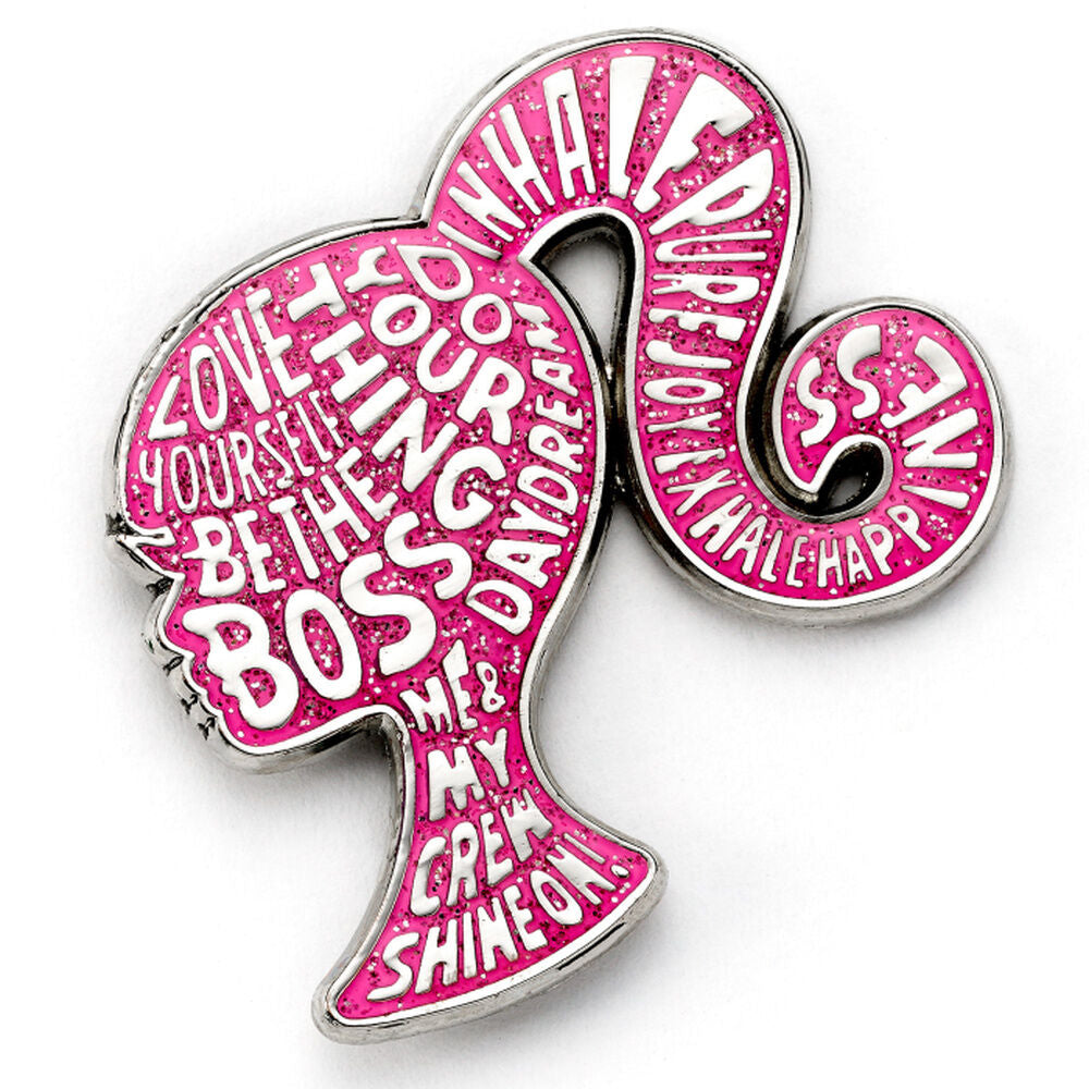 Barbie Sparkly Silhouette pin badge