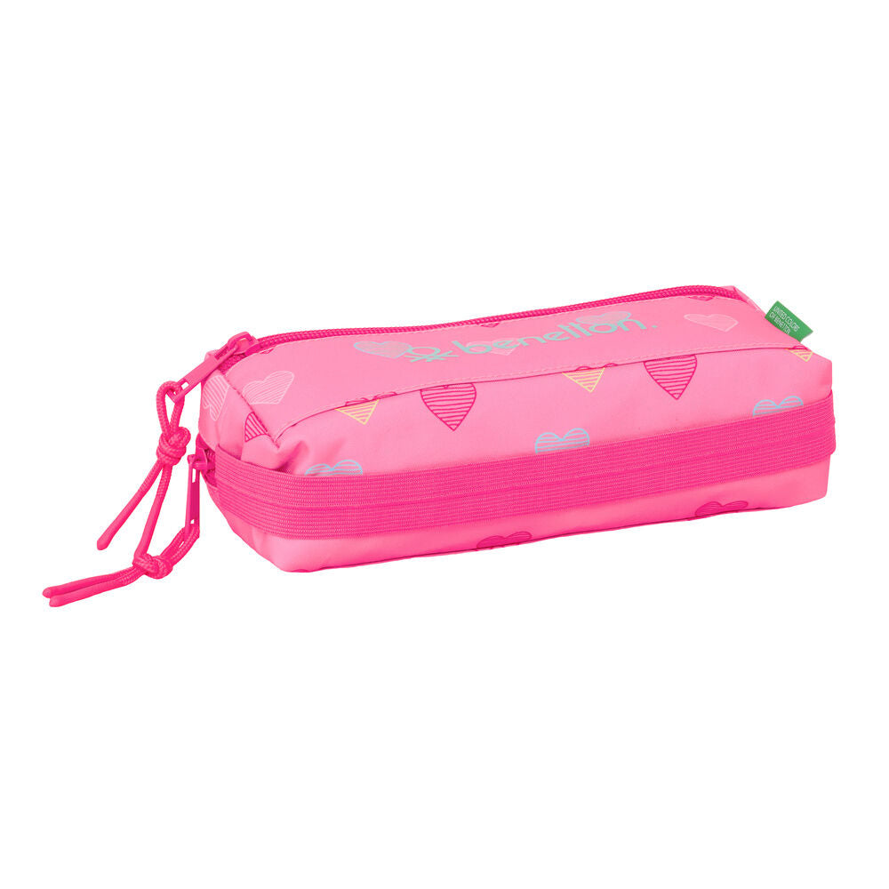 Benetton Heart triple pencil case