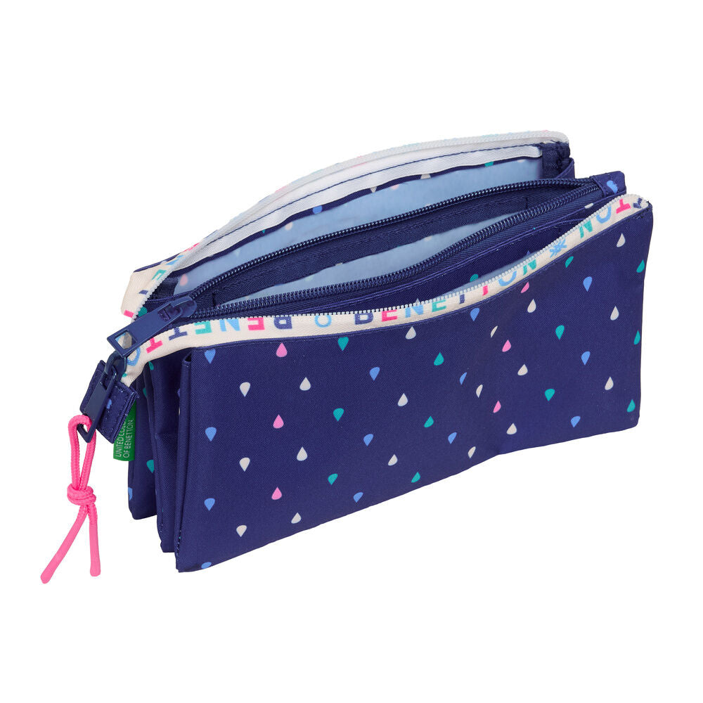Benetton Drop triple pencil case