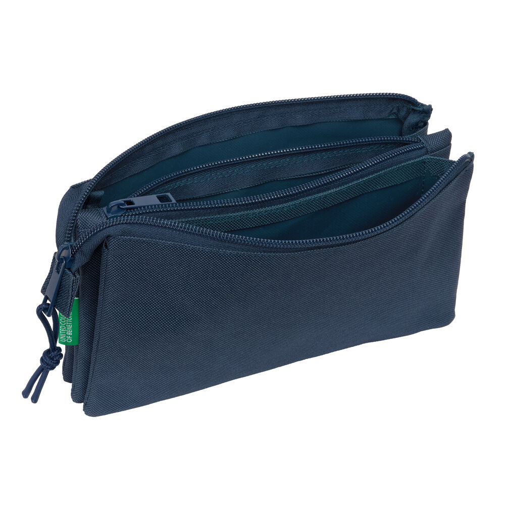 Benetton Anthracite triple pencil case