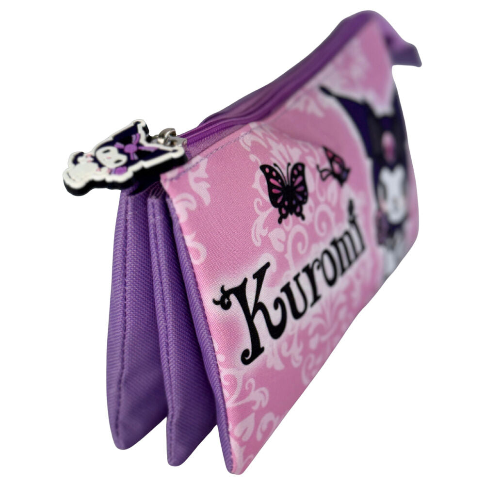 Hello Kitty Kuromi Purple triple pencil case