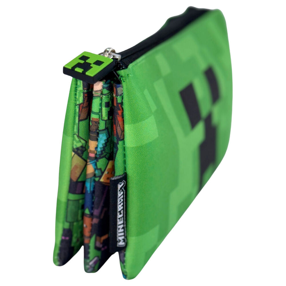Minecraft Face triple pencil case