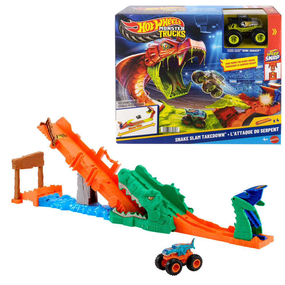Hot Wheels Monster Trucks Cocodrile Crash Challenge