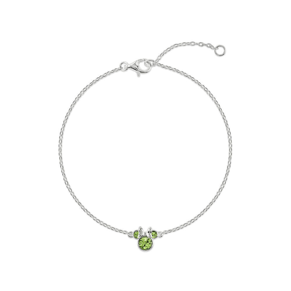 Disney Minnie August sterling silver bracelet