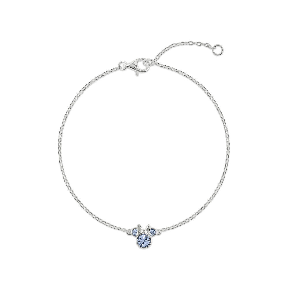 Disney Minnie December sterling silver bracelet