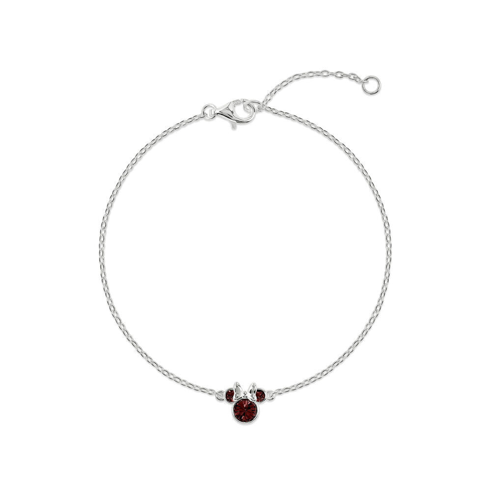 Disney Minnie January sterling silver bracelet