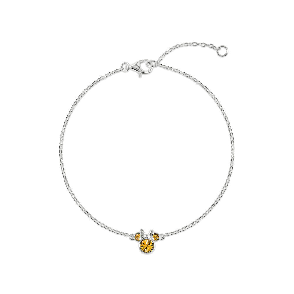 Disney Minnie November sterling silver bracelet
