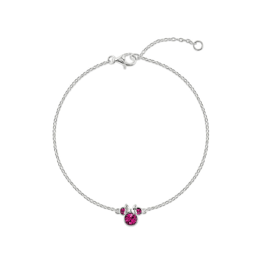 Disney Minnie October sterling silver bracelet