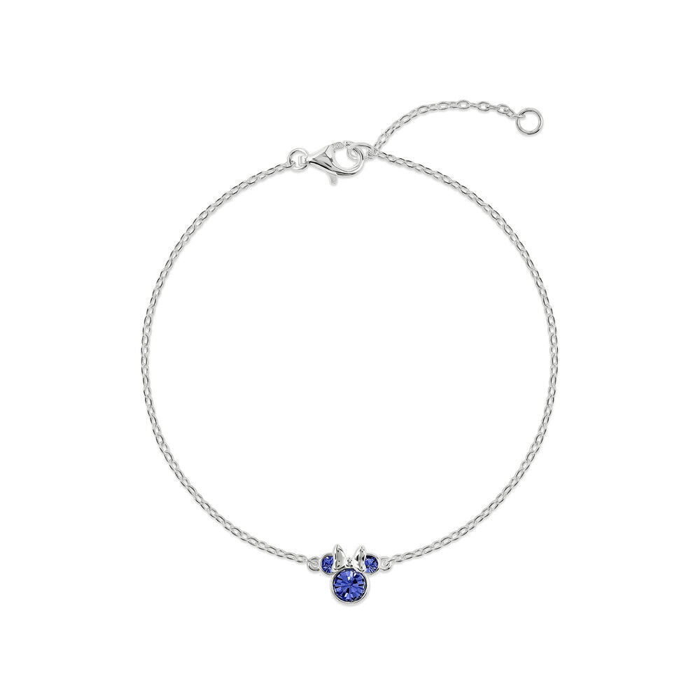 Disney Minnie September sterling silver bracelet