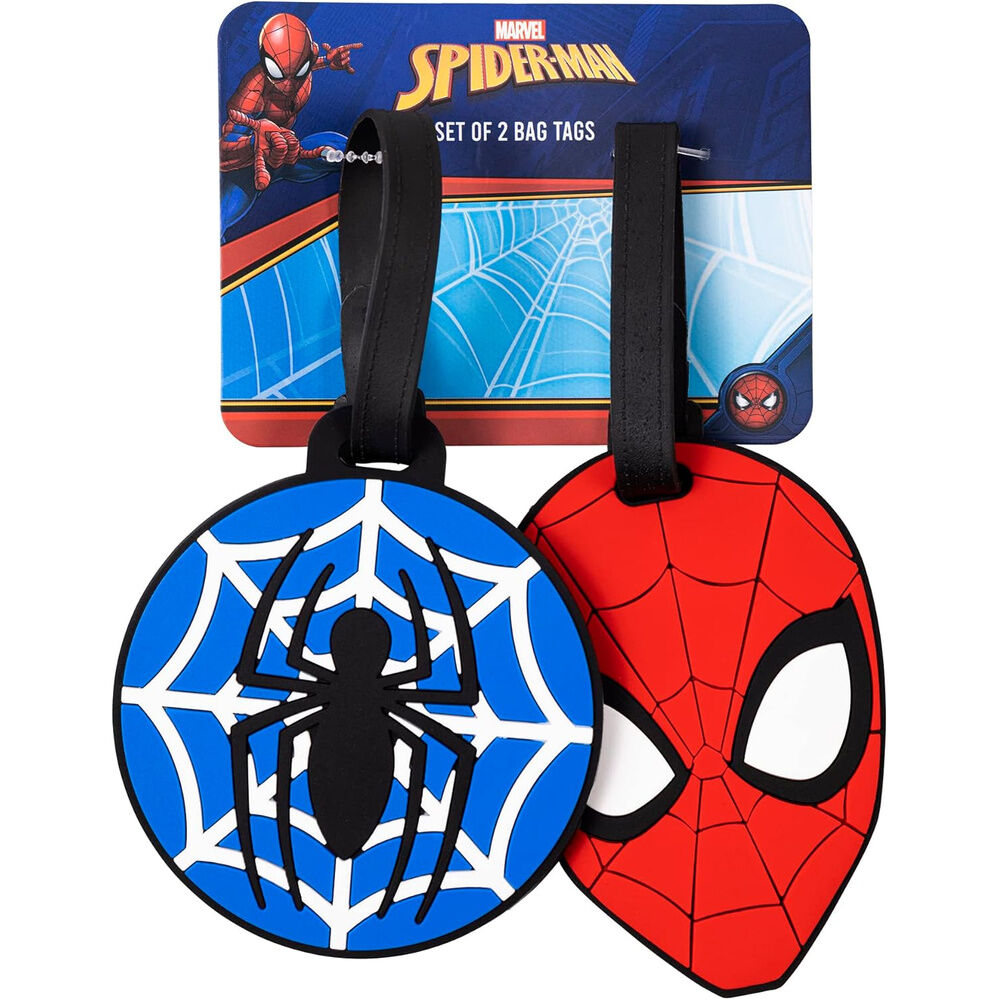 Marvel Spideman set of 2 luggage labels