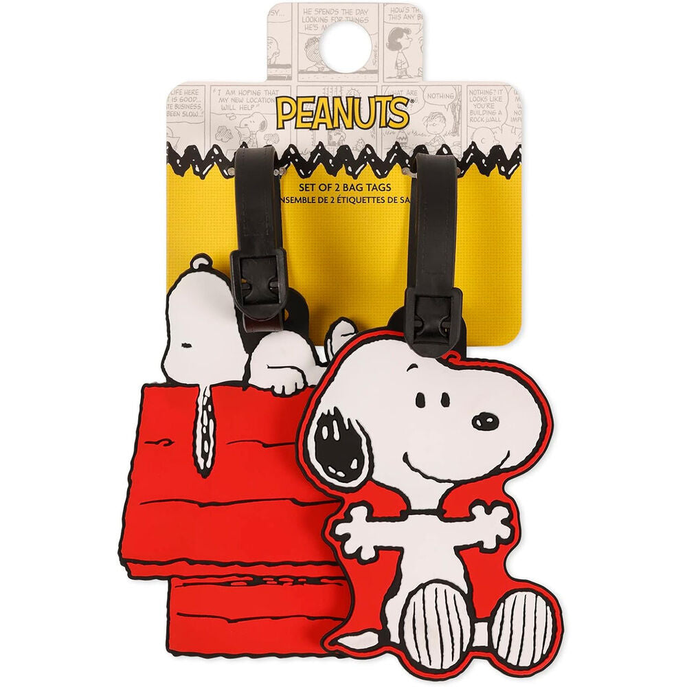 Peanuts Snoopy set of 2 luggage labels