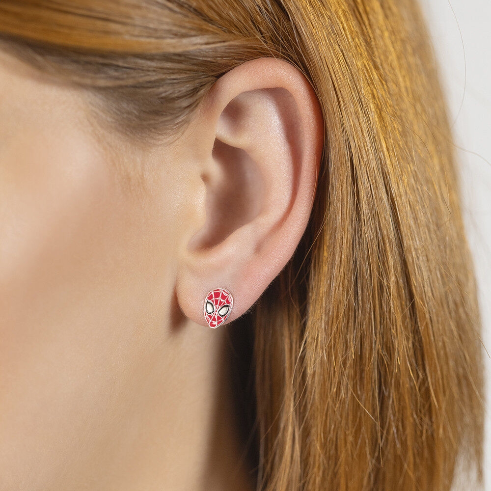 Marvel Spiderman sterling silver earrings
