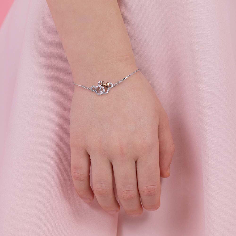 Disney Mickey & Minnie sterling silver bracelet