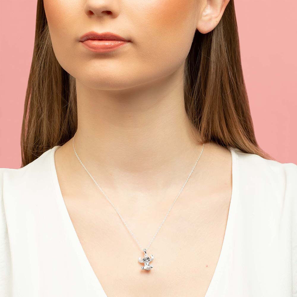 Disney Stitch 3D sterling silver necklace