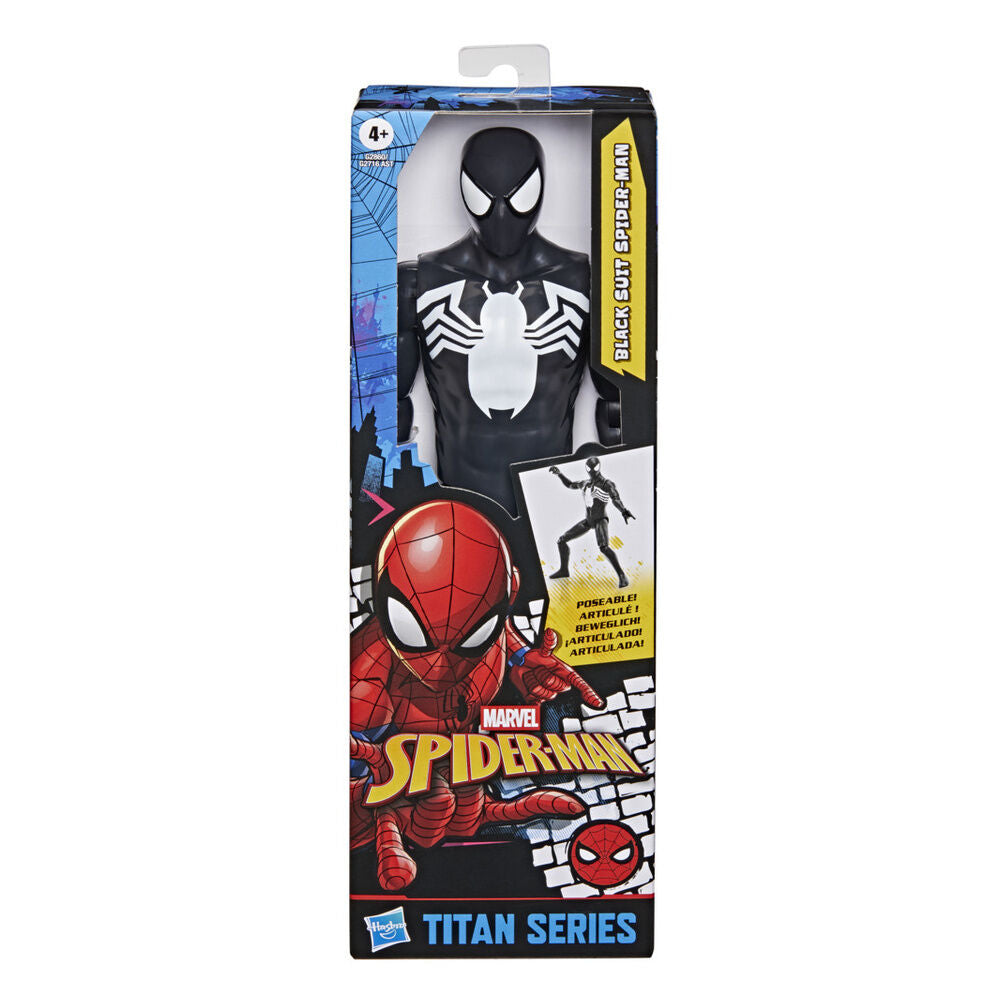 Marvel Spider-Man Black Suit Titan Series Figura da Collezione 30cm - Nerdscape