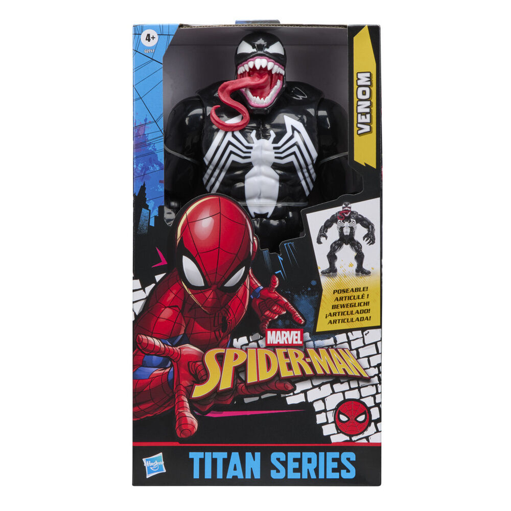 Marvel Spider-Man Black Suit Venom Titan Series Figura da Collezione 30cm - Nerdscape