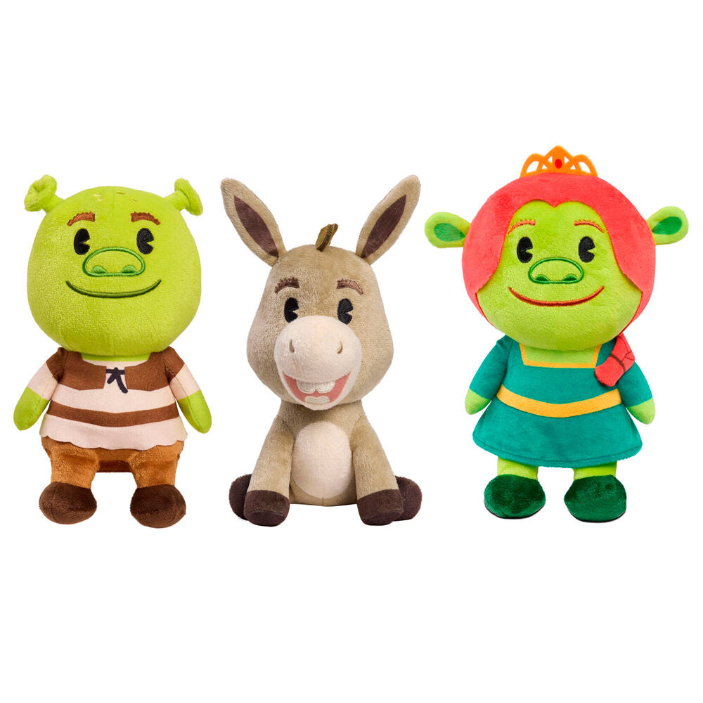 Shrek Shrek, Donkey and Princess Fiona Plush Toy 17cm - Nerdscape