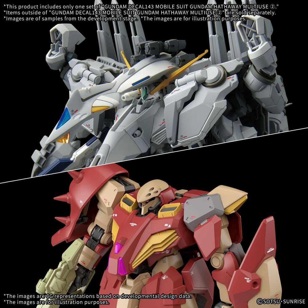 Gundam MSG: Hathaway: The Sorcery of Nymph Circe Gundam Decal143 Mobile suit stickers