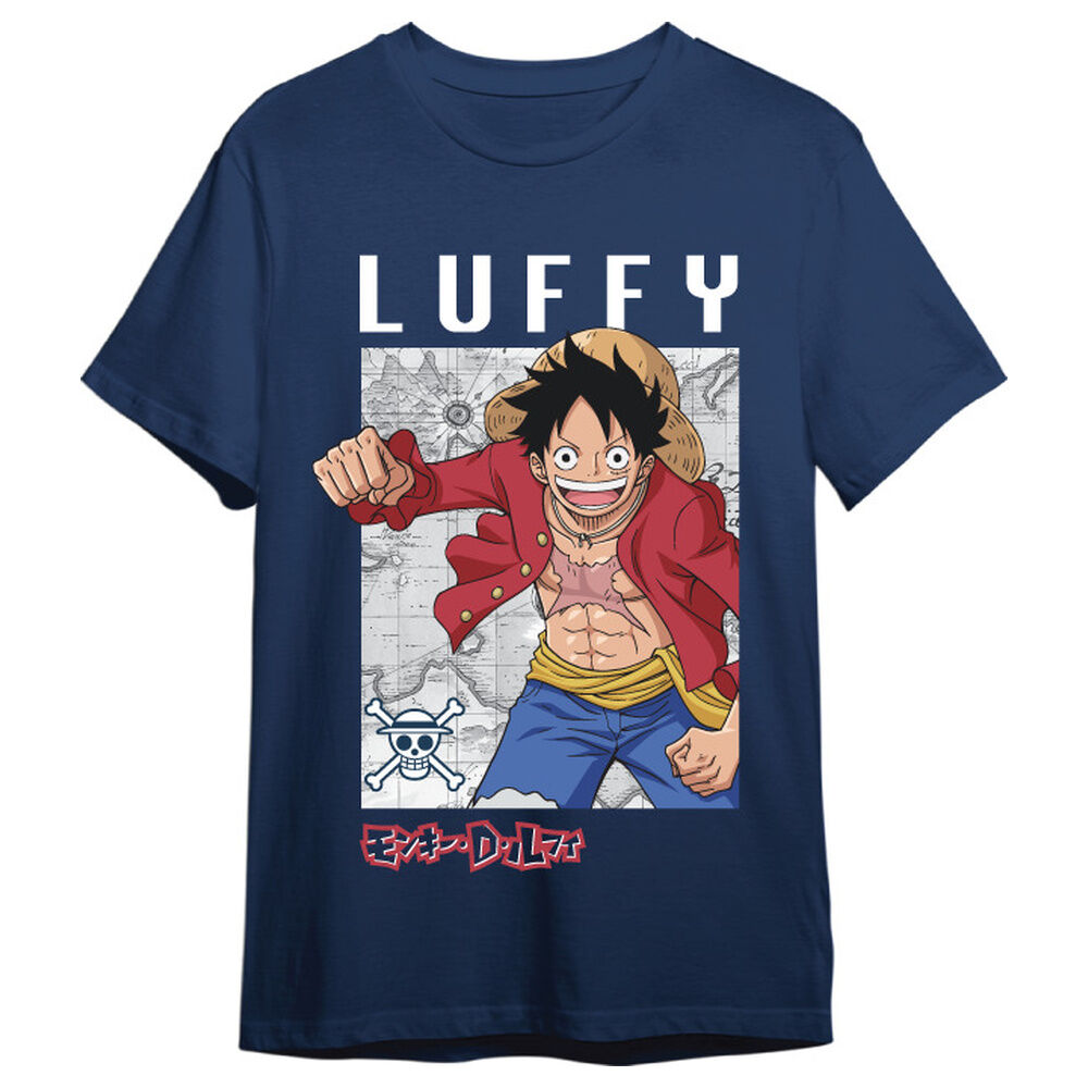 One Piece Monkey D. Luffy Map adult t-shirt Nerdscape