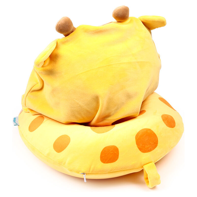 Hoodeazzz Raffi The Giraffe hooded travel pillow