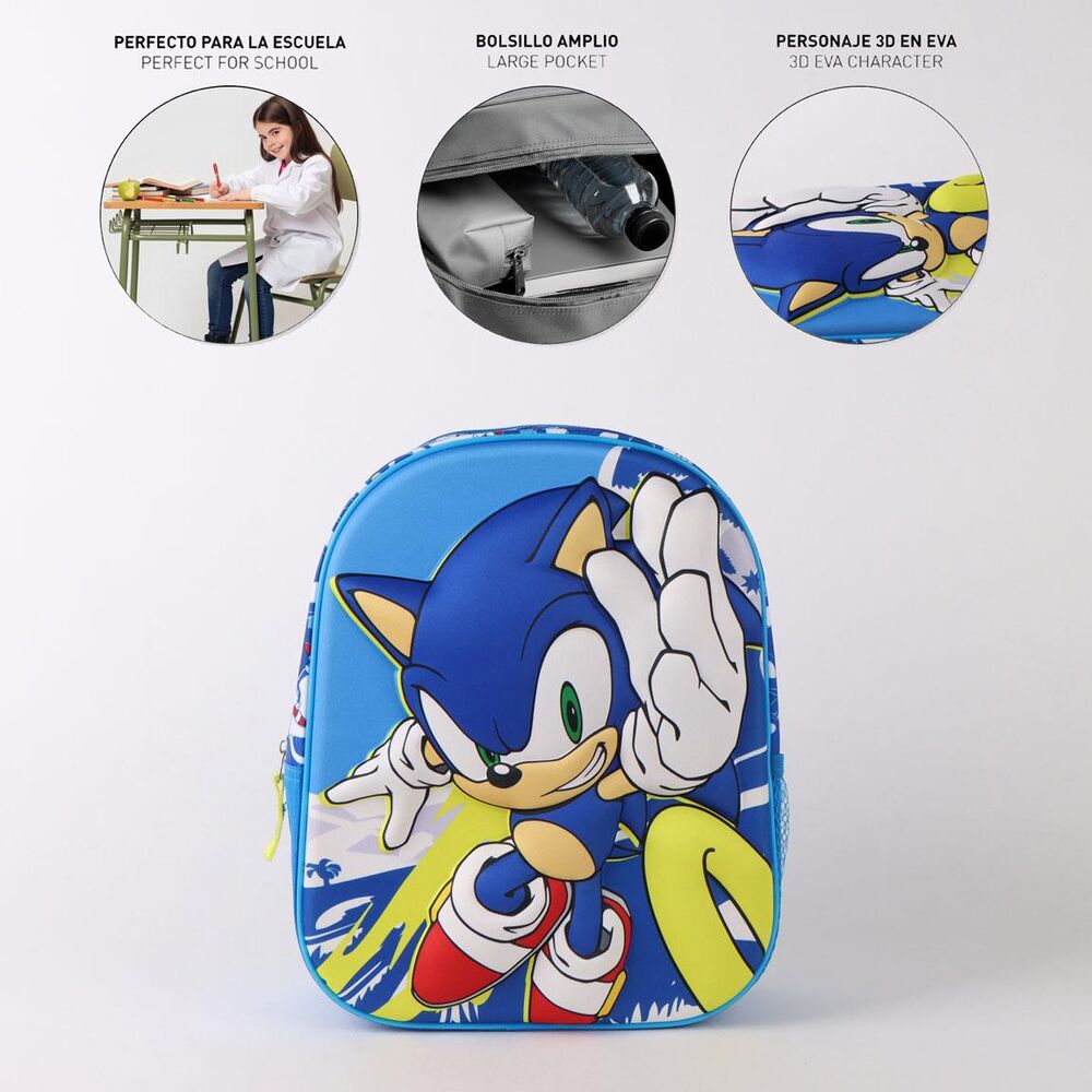 Sonic the Hedgehog 3D backpack 30cm