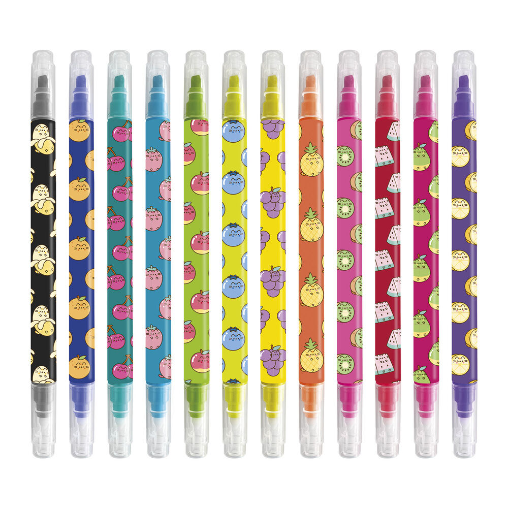 Pusheen Fruits set of 12 erasable makers
