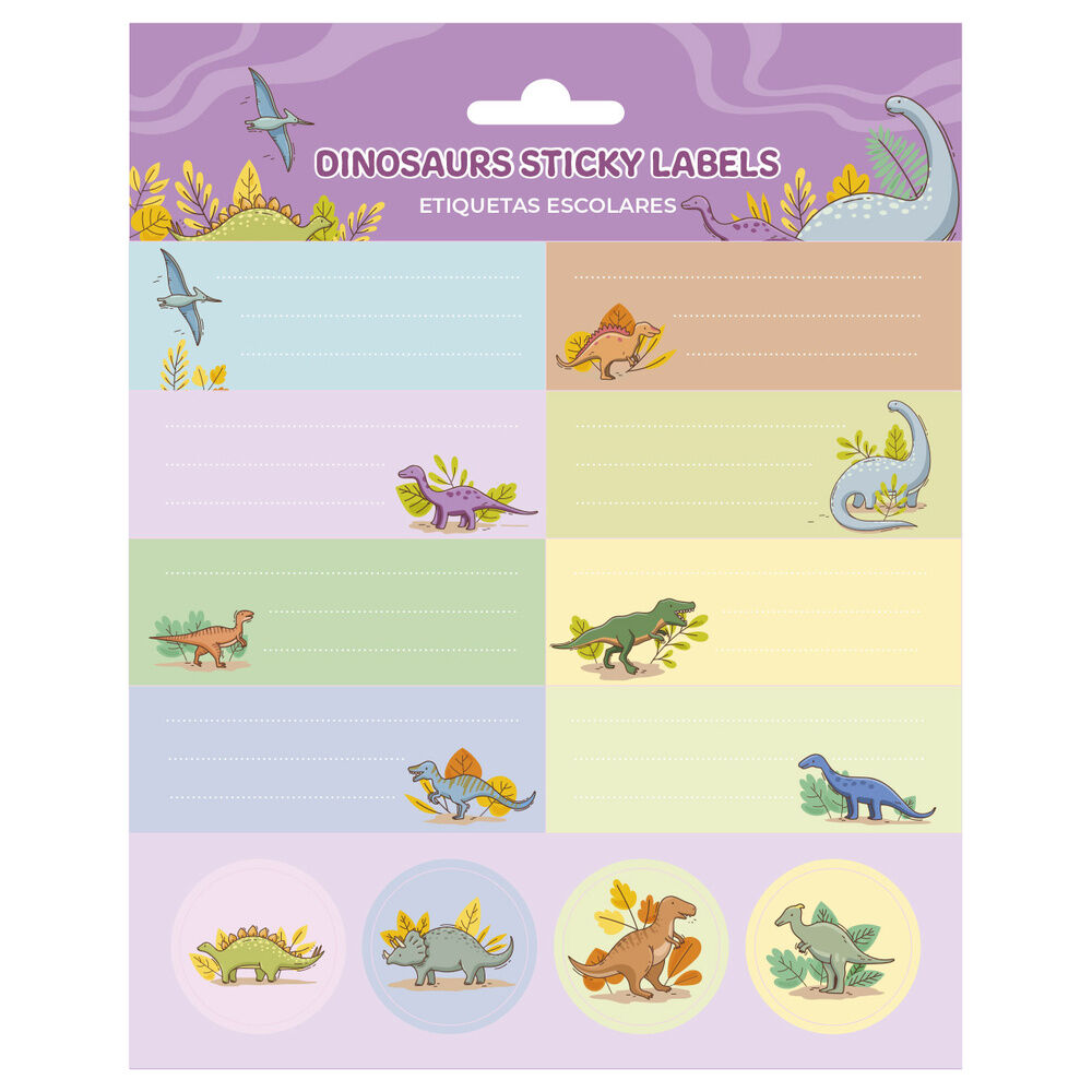 Dinosaurs adhesive labels