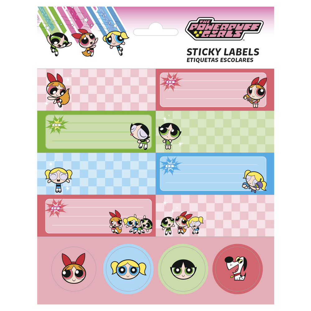 The Powerpuff Girls adhesive labels