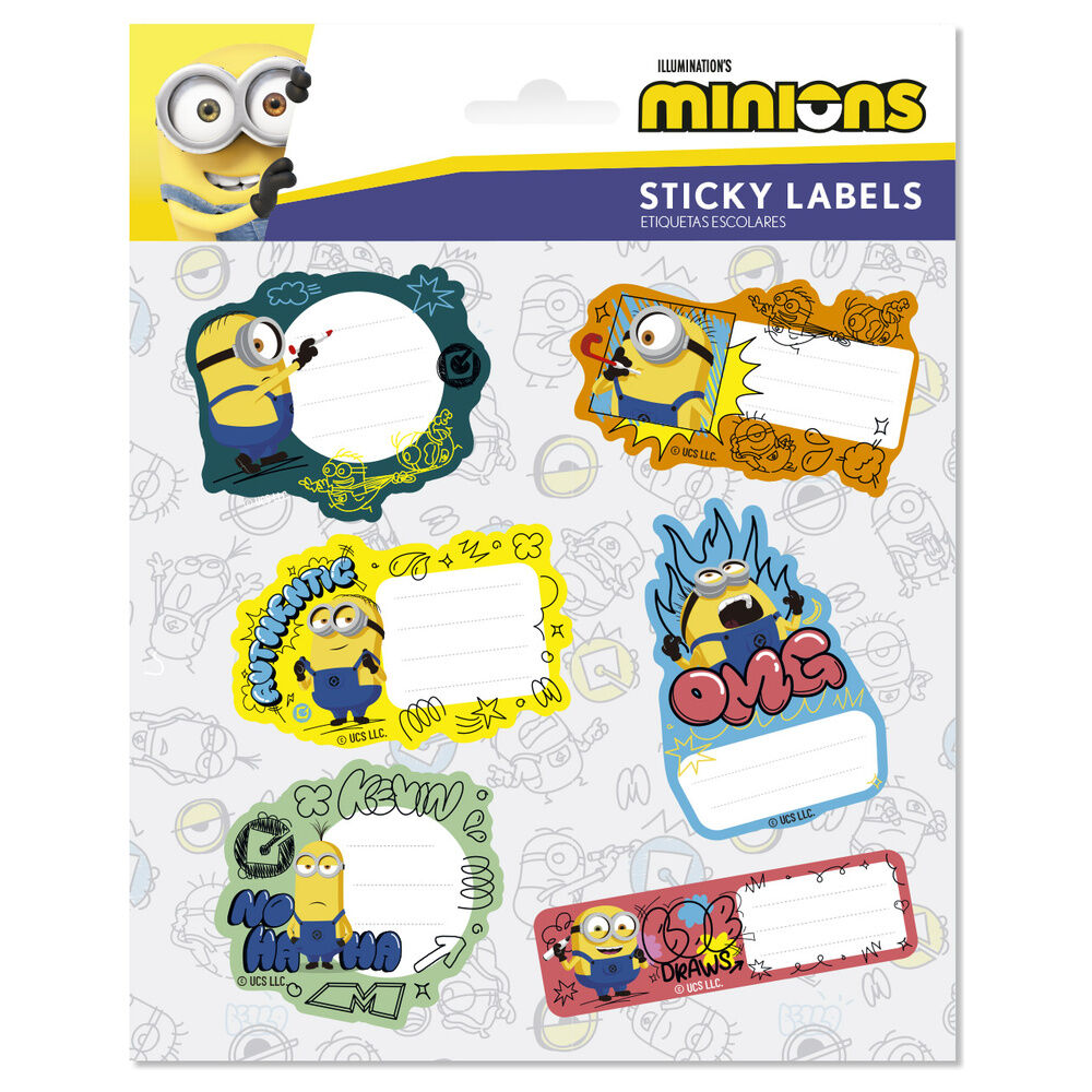 Minions premium adhesive labels