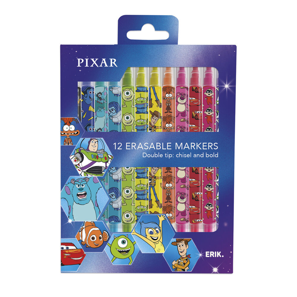 Disney Pixar set of 12 erasable makers
