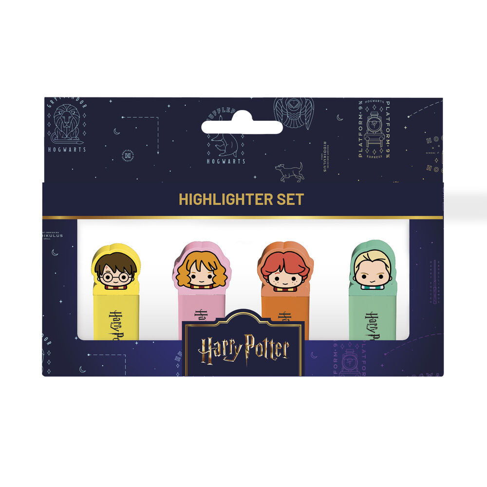 Harry Potter set of 4 highlighters with topper