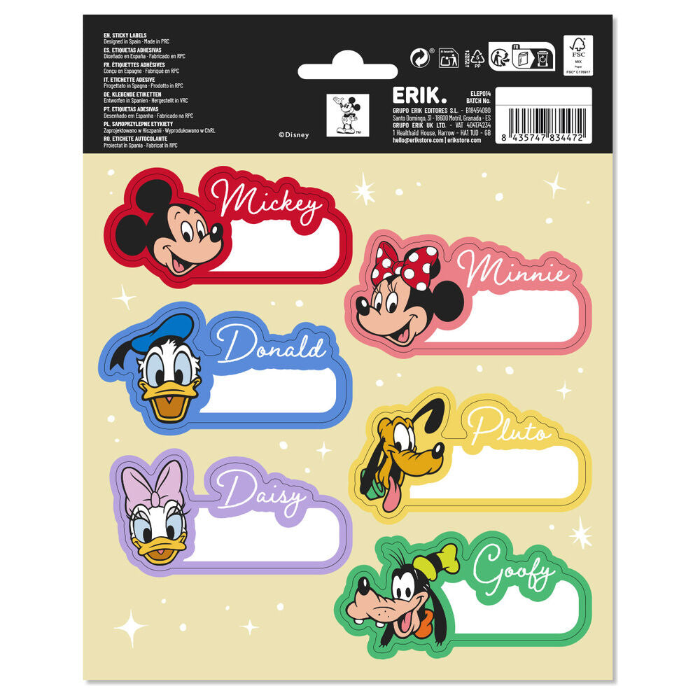 Disney Mickey and Friends premium adhesive labels